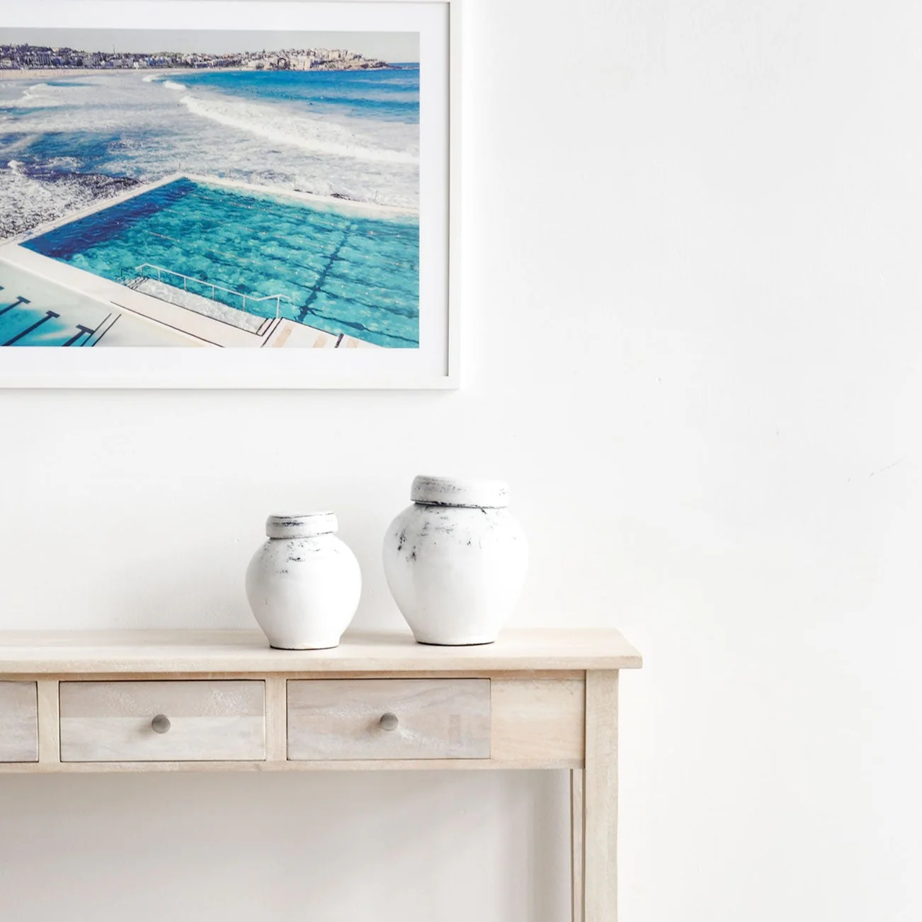 Santorini Console 140cm - White Wash - Image 4