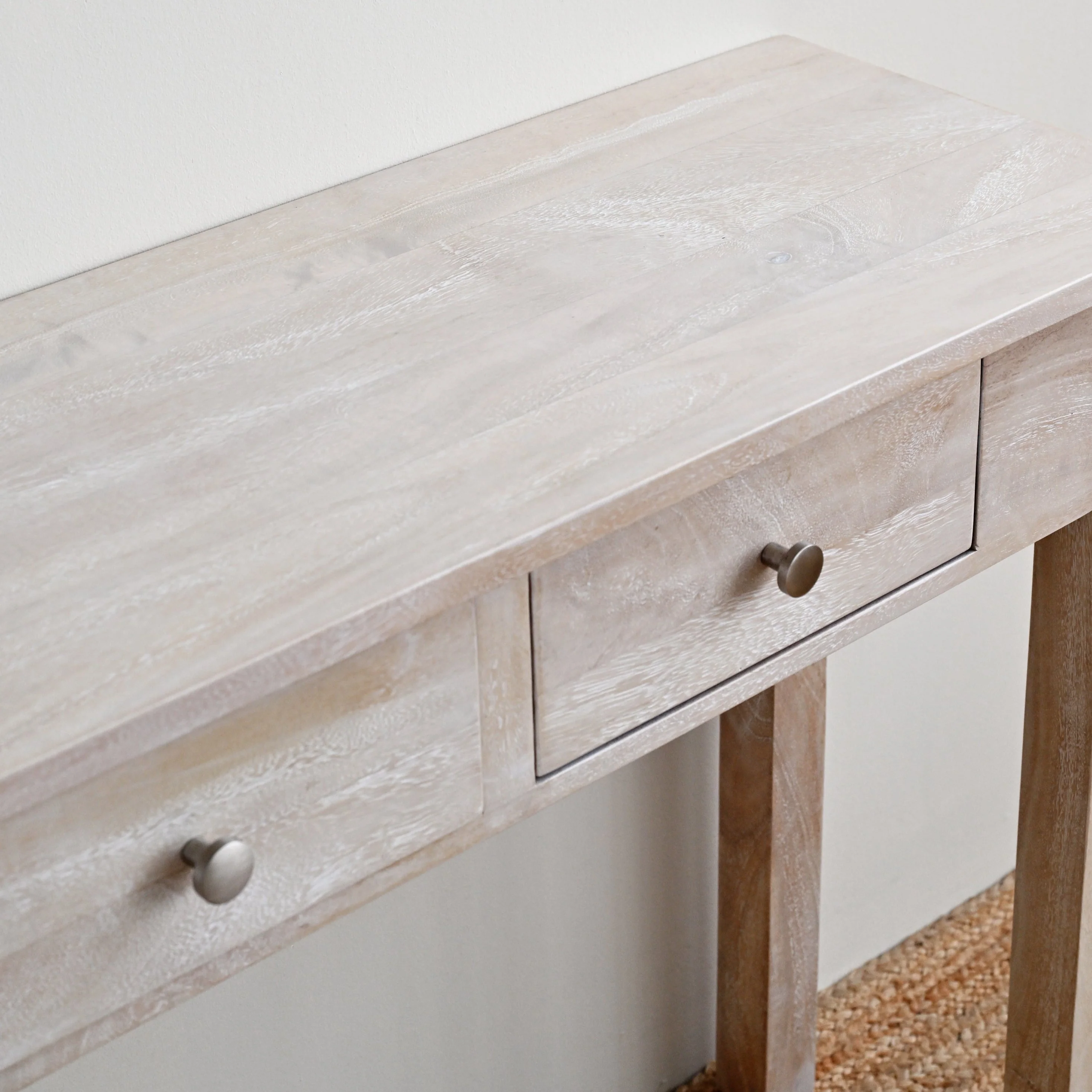 Santorini Side Console 100cm - White Wash - Image 3