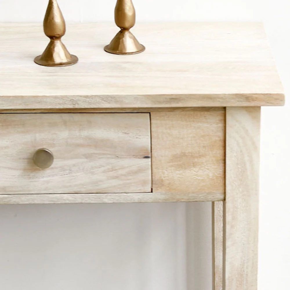 Santorini Side Console 100cm - White Wash - Image 5