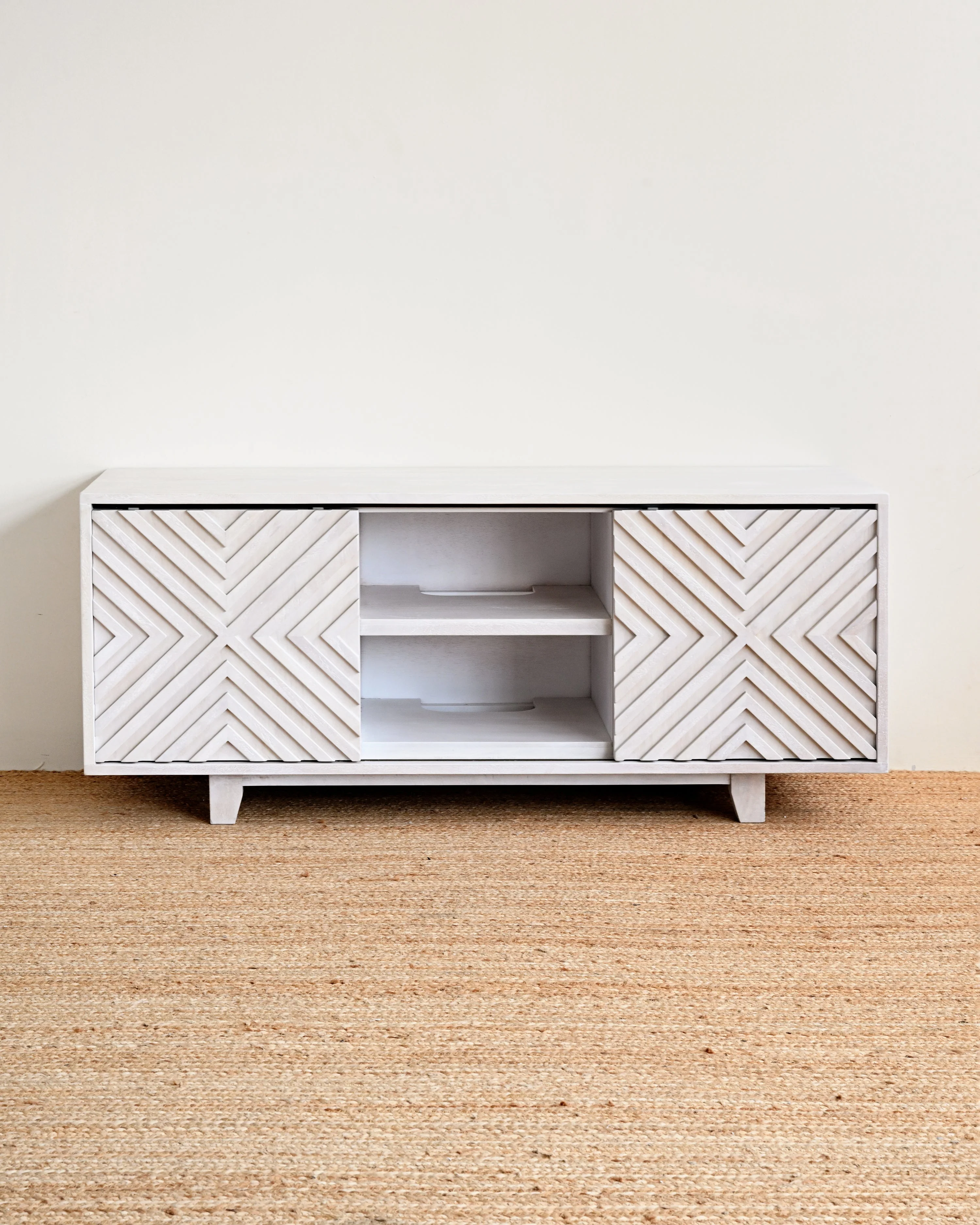 Siku TV Cabinet 140cm - White Wash