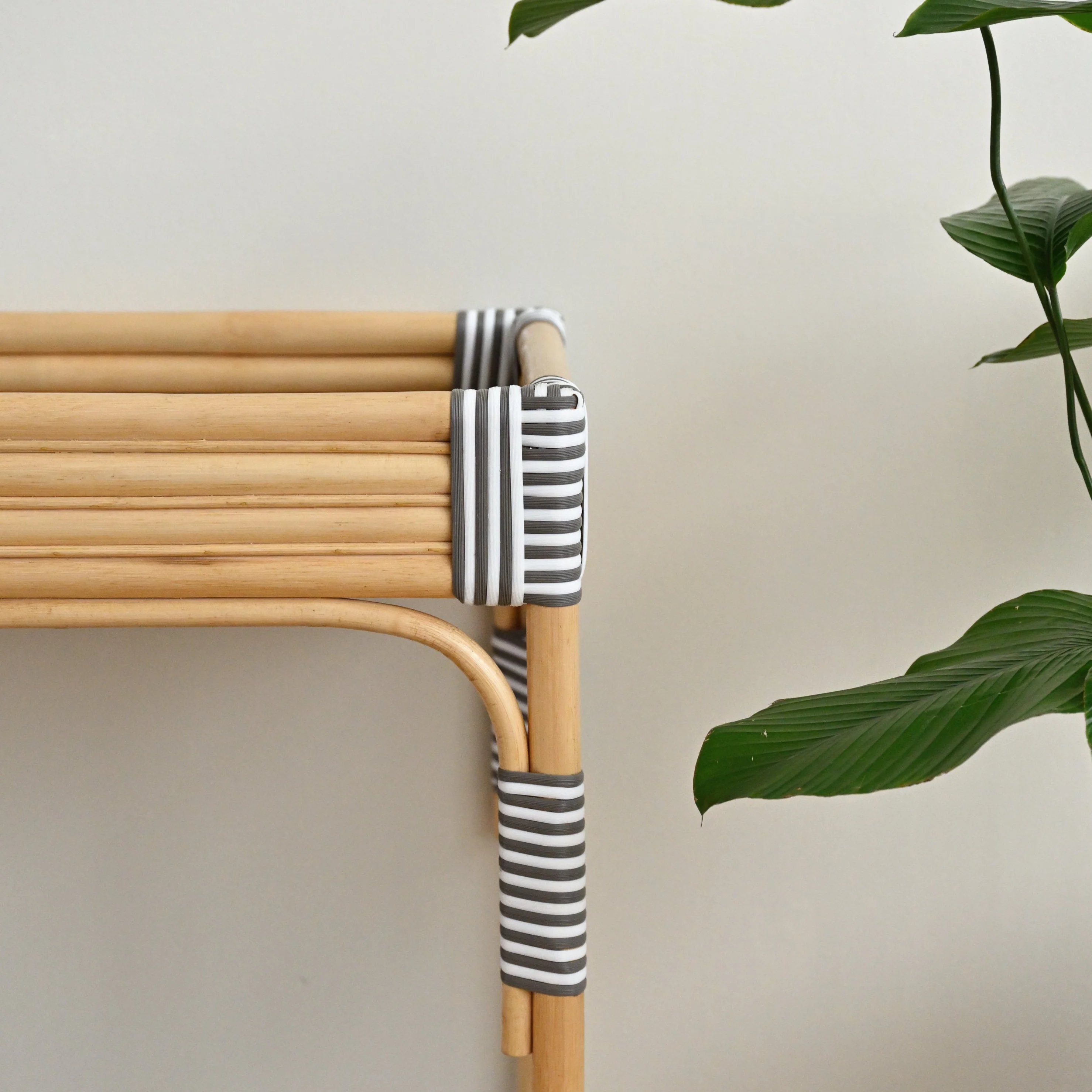 Isola Rattan Bar Cart - White and Grey - Image 4