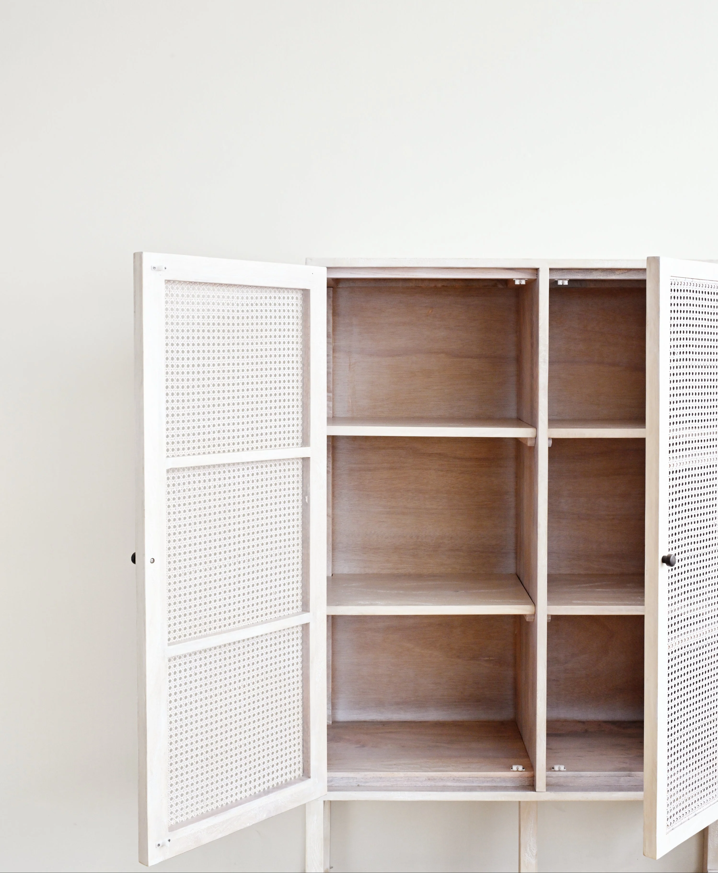Tall Gili Cabinet - White Wash - Image 6