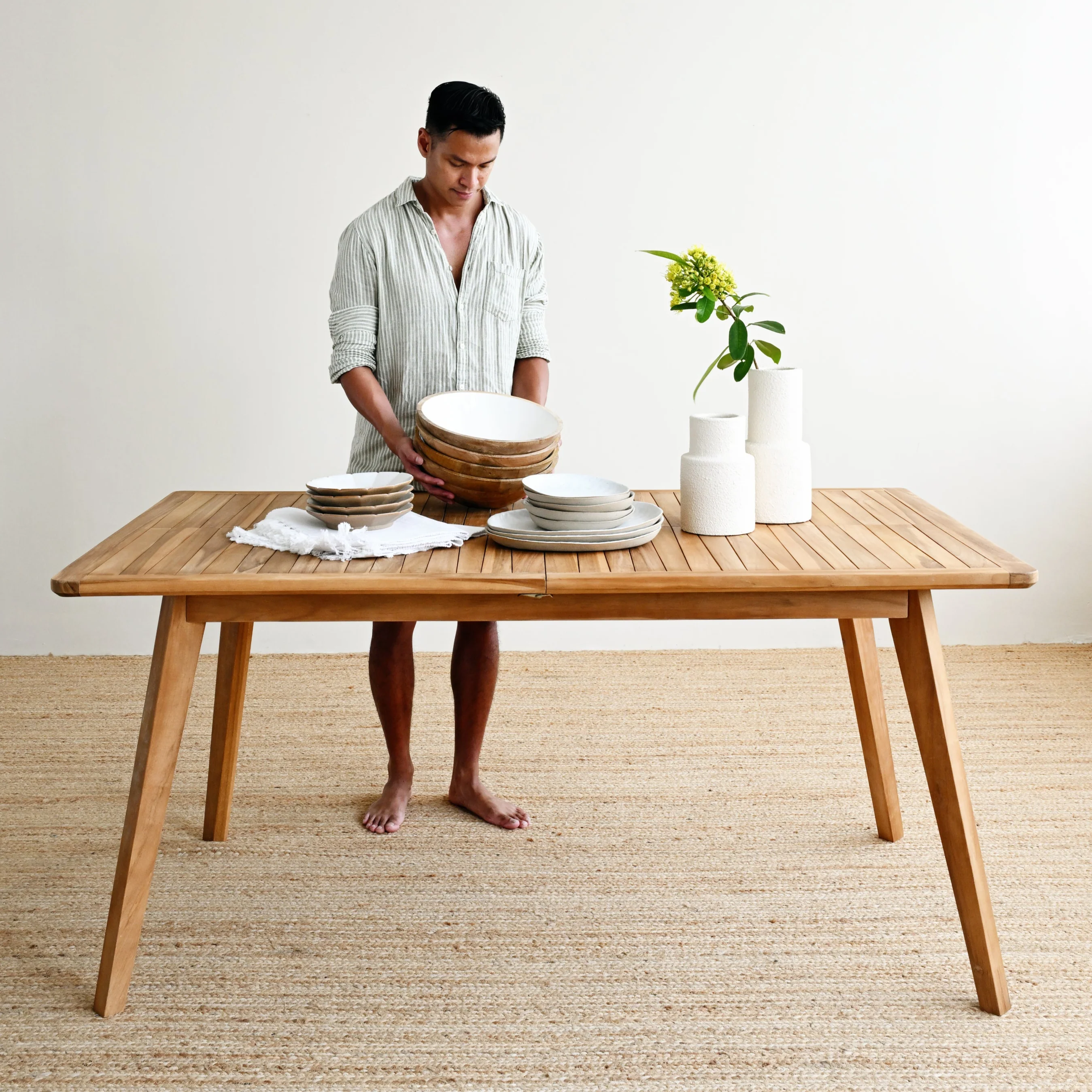 Tambora Extendable Teak Dining Table - Image 2