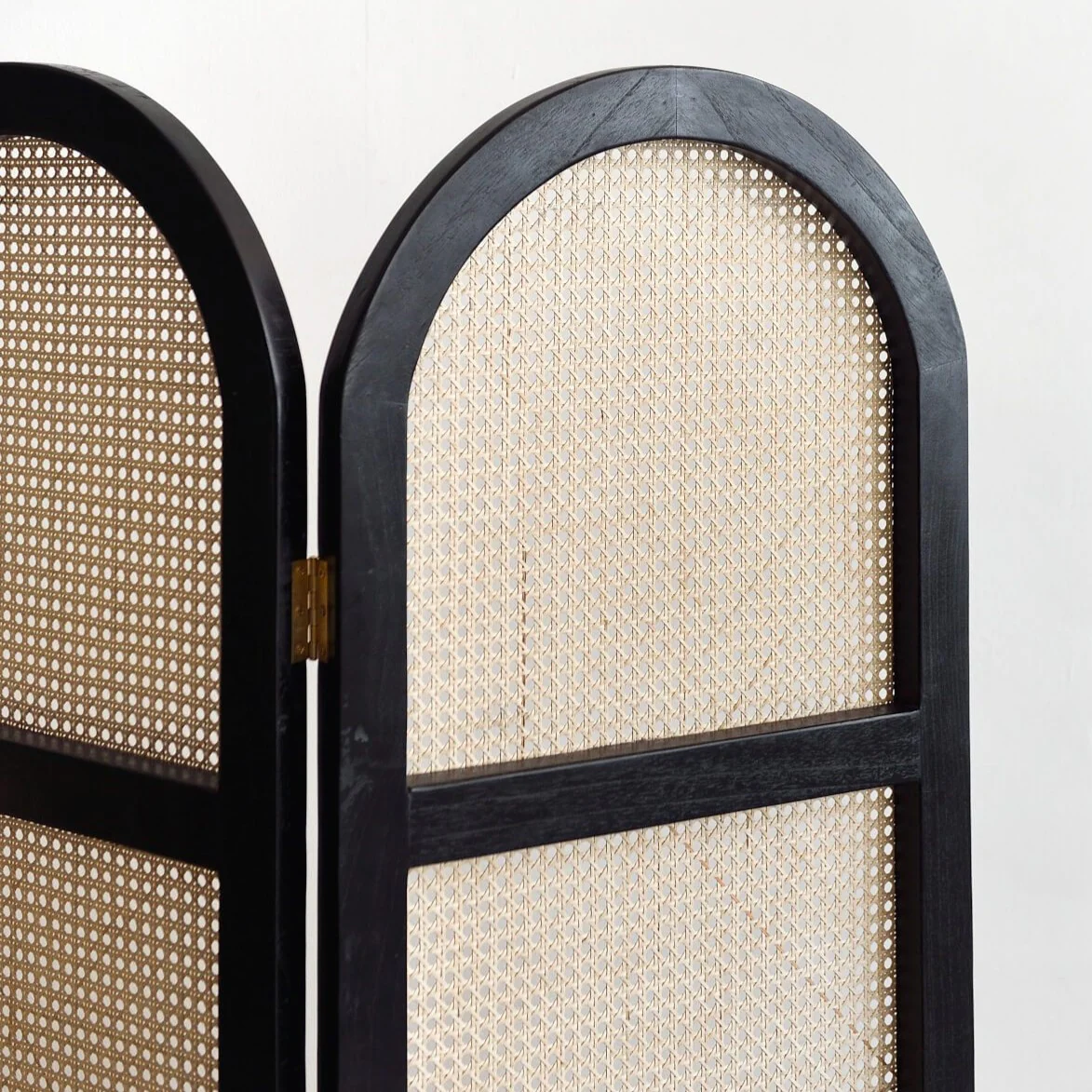 Teak and Natural Rattan Screen - Image 3