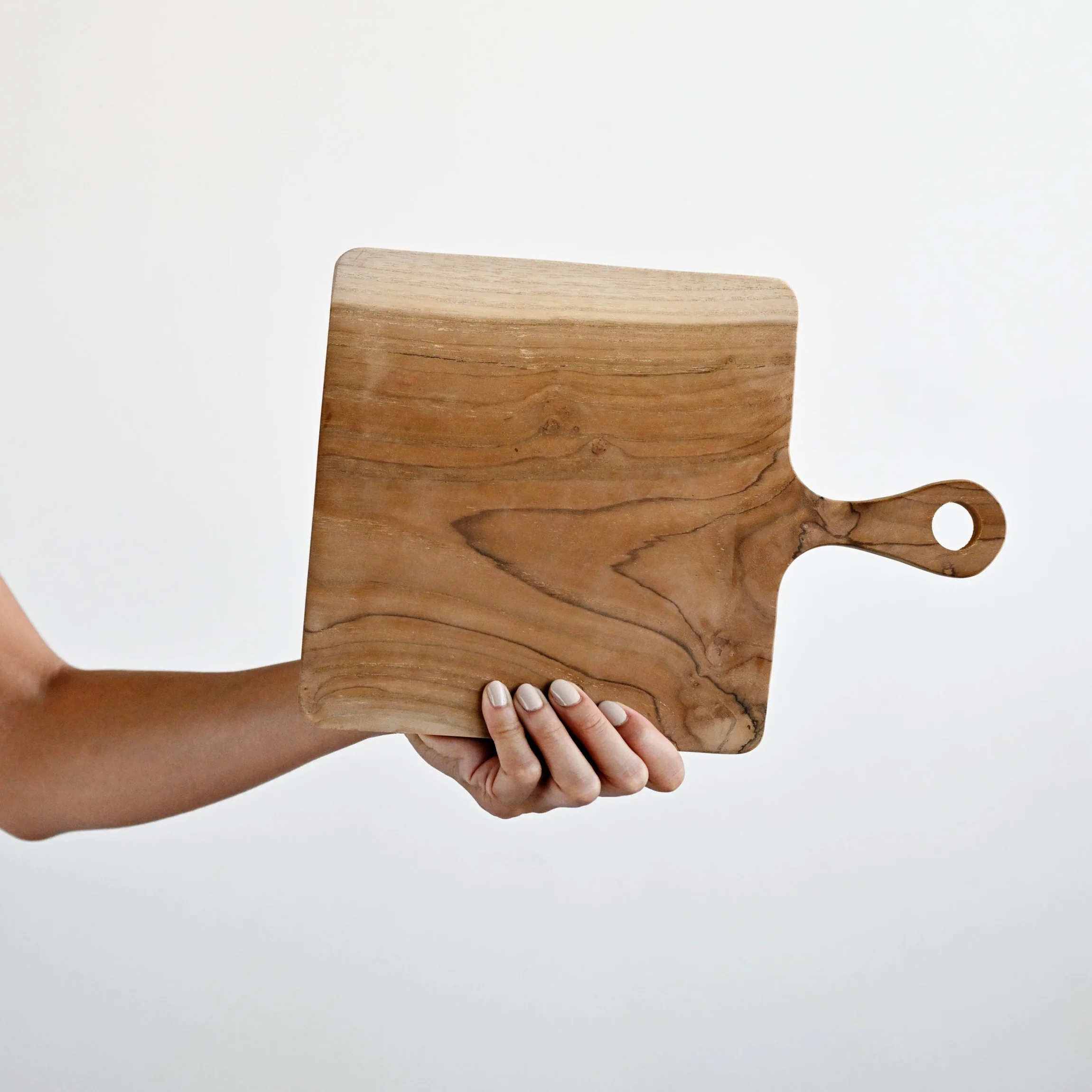 Teak Plate with Handle - Image 3