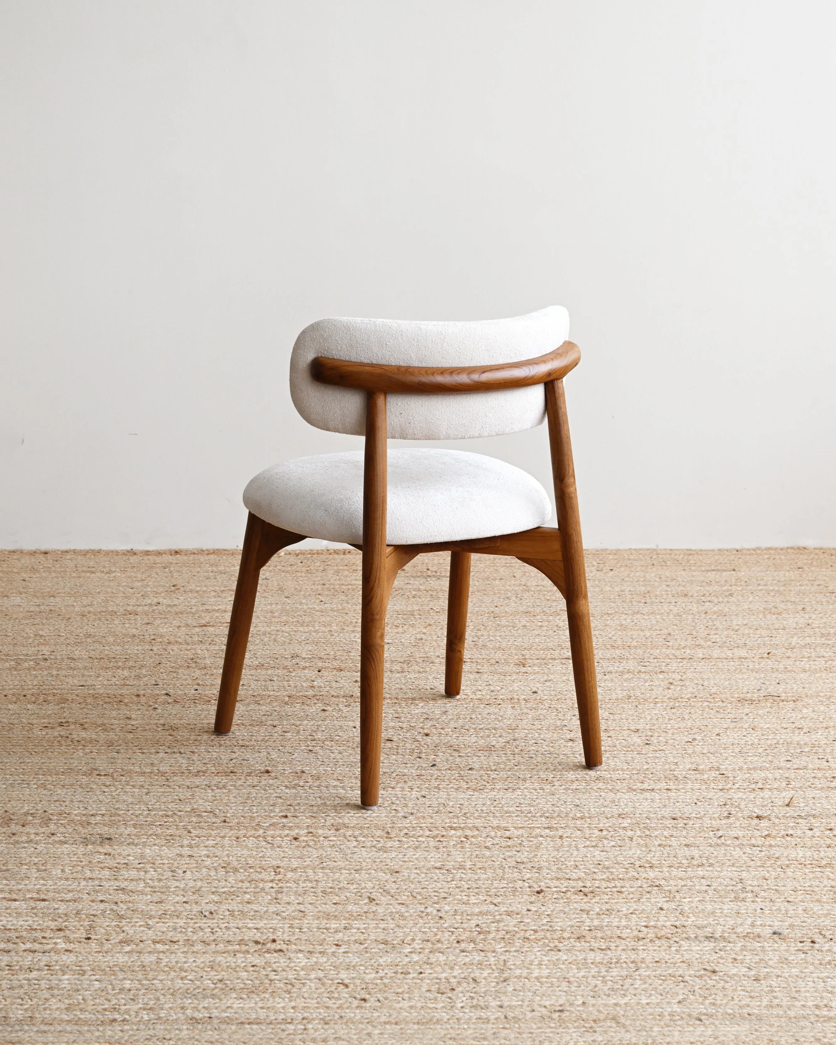 Vora Teak Dining Chair - White - Image 3