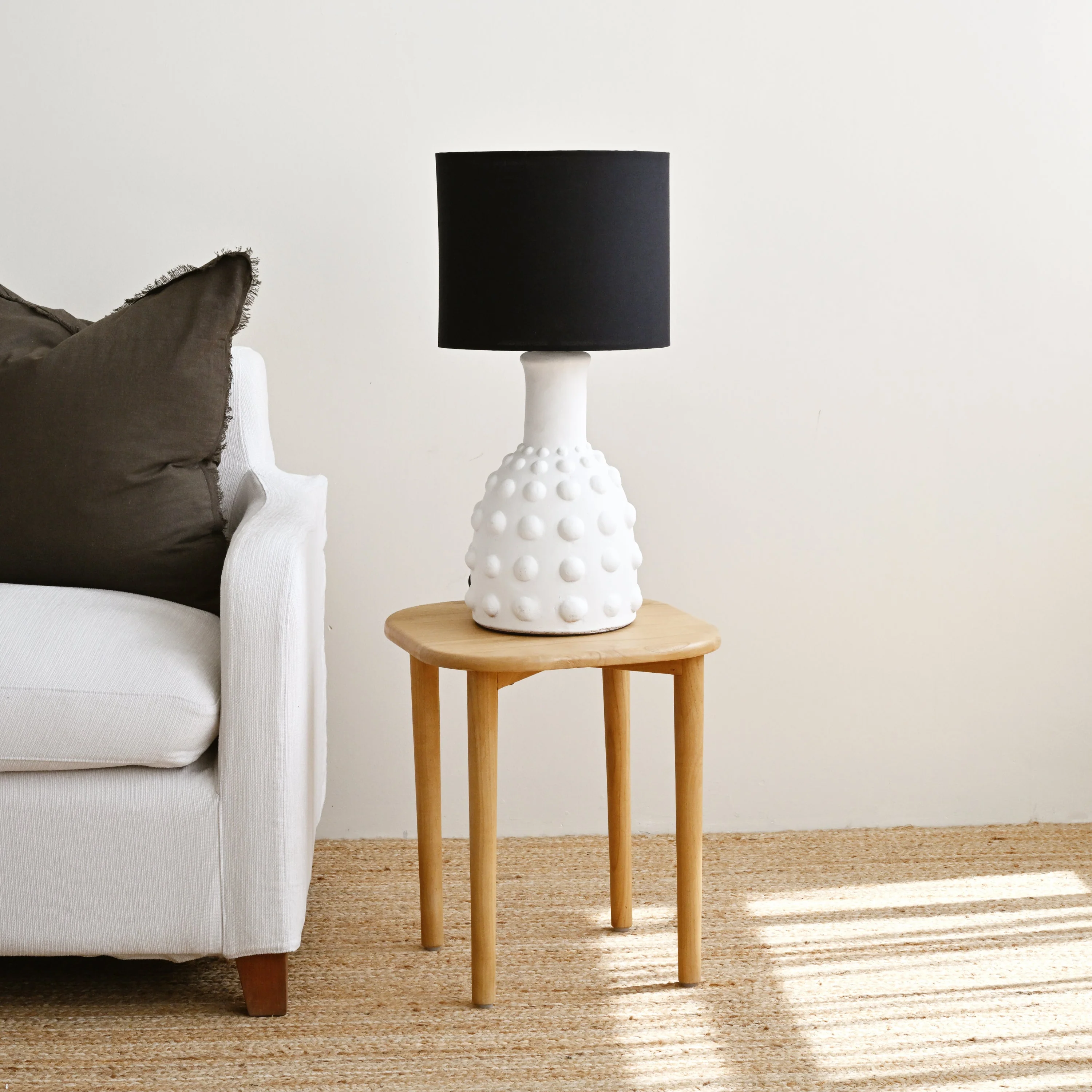 White Dots Terracotta Table Lamp - Image 2